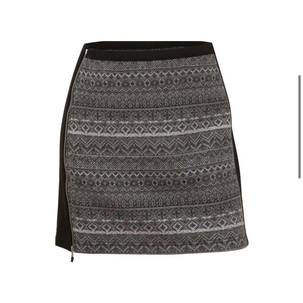 Krimson Klover Mikaela Knit Skirt Black Gray Womens Size Small Colorado Ski Wear